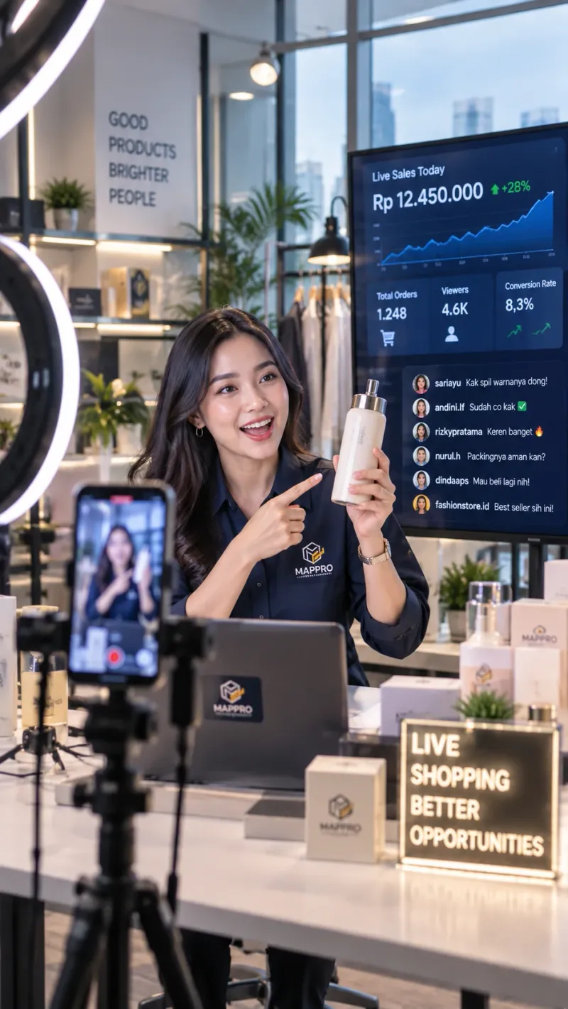 Personel MAPPRO bidang Host Live E-Commerce